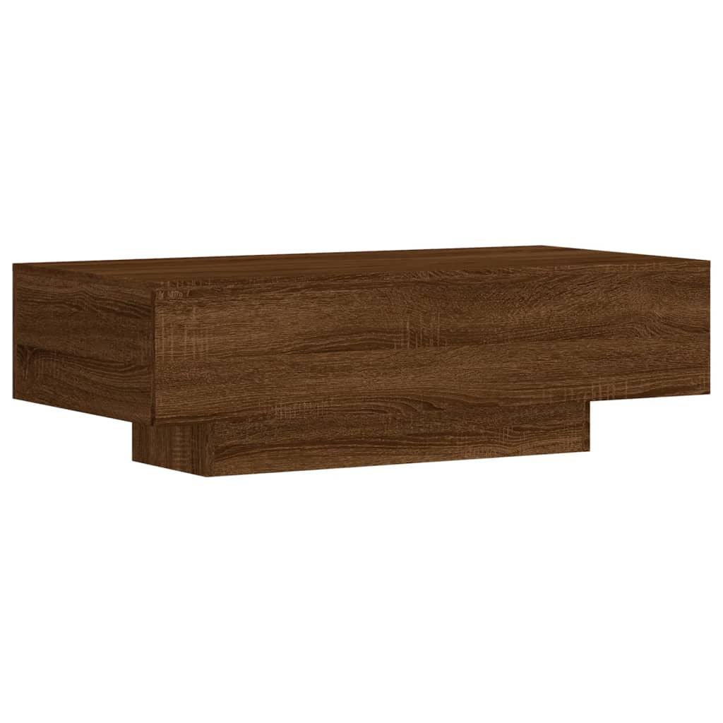 Stolik kawowy 100x49,5x31 cm brązowy dąb elegancki do salonu nr. 6