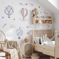 Naklejki Dla Dzieci Balony Chmurki 120x60 Gwiazdy Serca ZESTAW - Miniaturka zdjęcia nr 5