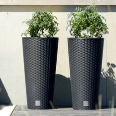 Okrągła wysoka doniczka + wkład 25xh48cm Osłonka - Miniaturka zdjęcia nr 3
