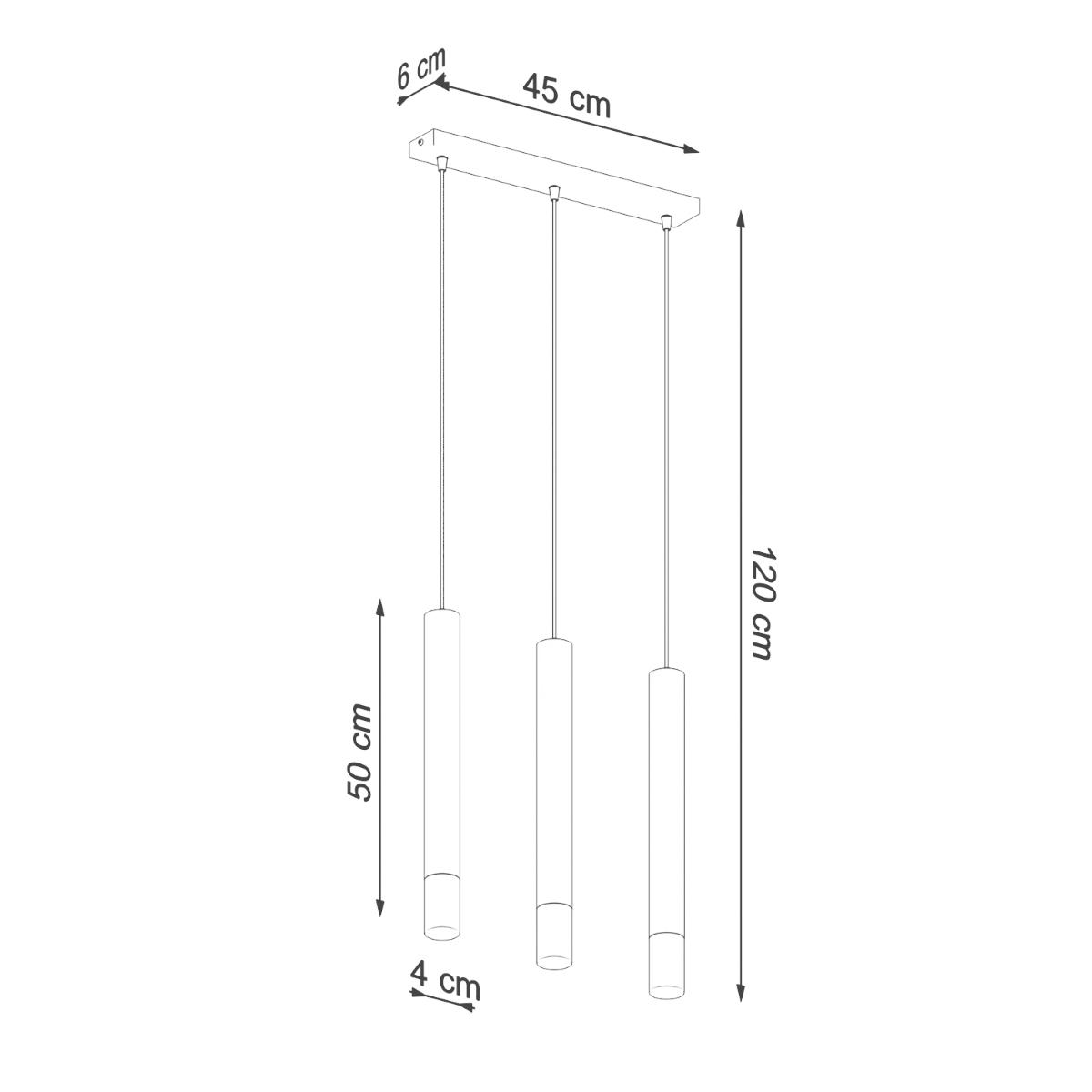 Lampa wisząca WEZYR 3 czarna 120x6x45cm nowoczesna lampa G9 do salonu nr. 4