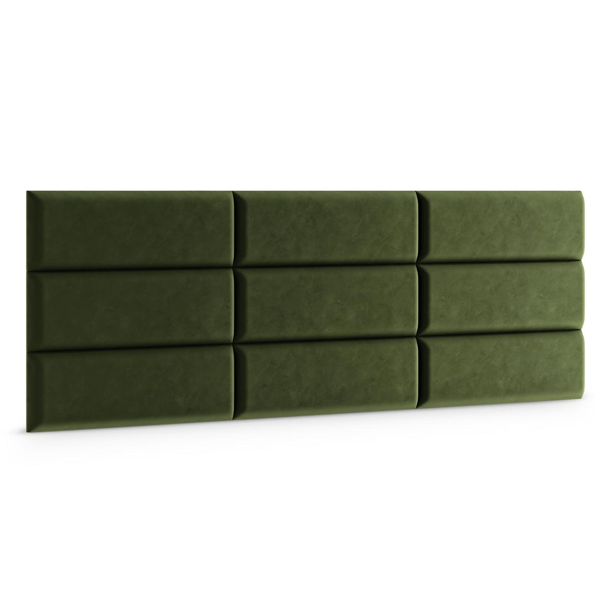 Panele tapicerowane  90x30 cm na ścianę magic velvet khaki nr. 3