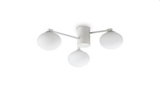 Plafon Hermes PL3 60x18x60 cm lampa sufitowa białe klosze G9 do salonu pokoju  - Miniaturka zdjęcia nr 1