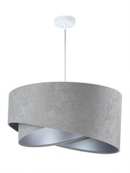 Lampa wisząca asymetryczna szaro-srebrna do salonu sypialni biura  - Miniaturka zdjęcia nr 1