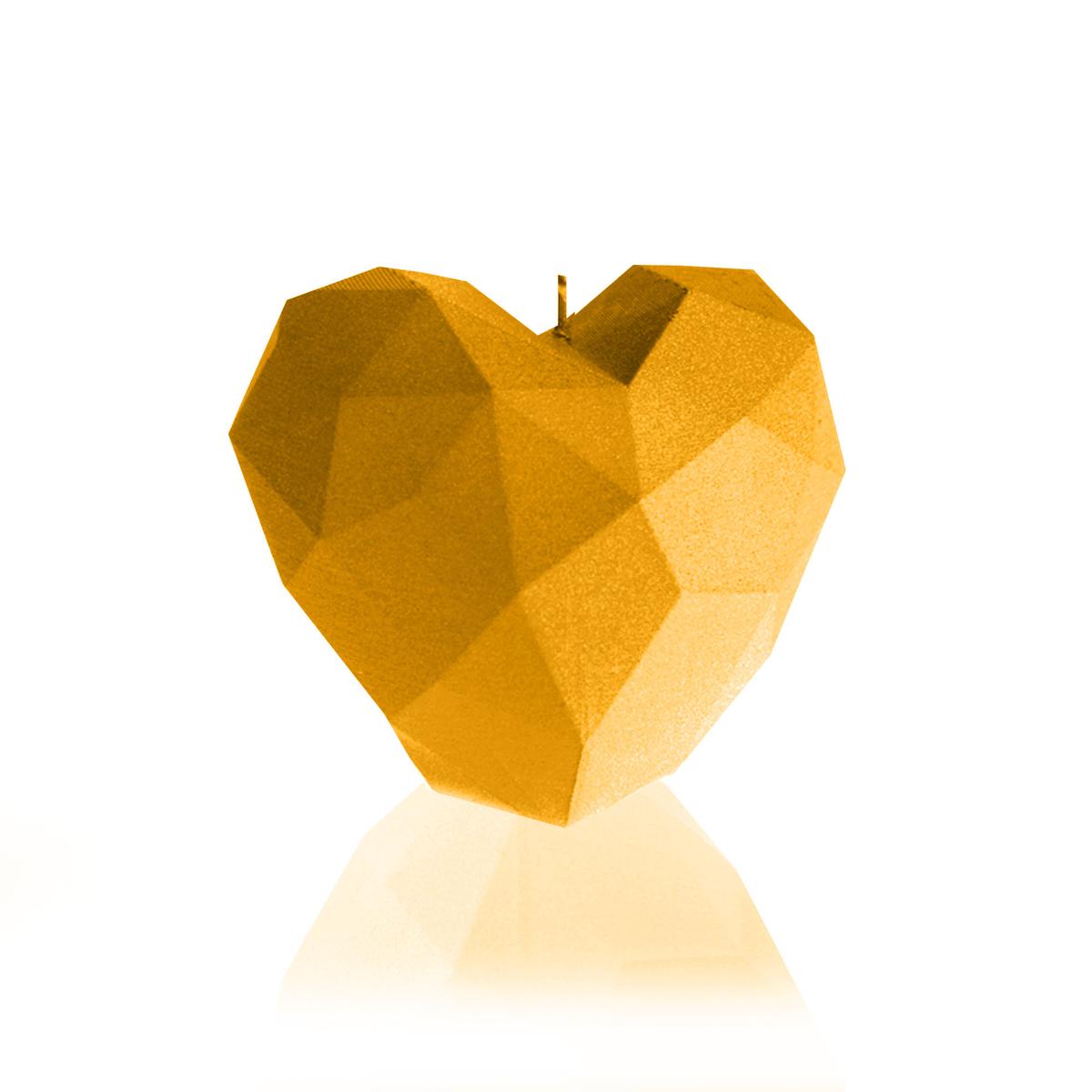 Świeca Heart Low-Poly Yellow nr. 2