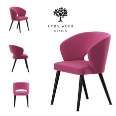 Krzesło DELUXE KR-8 50x60x85 cm welurowe do jadalni różowy