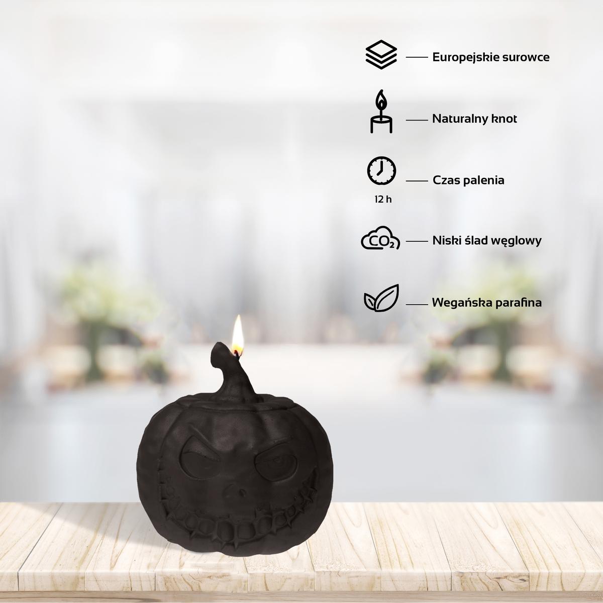 Świeca Halloween PUMPKIN Black Matt nr. 4