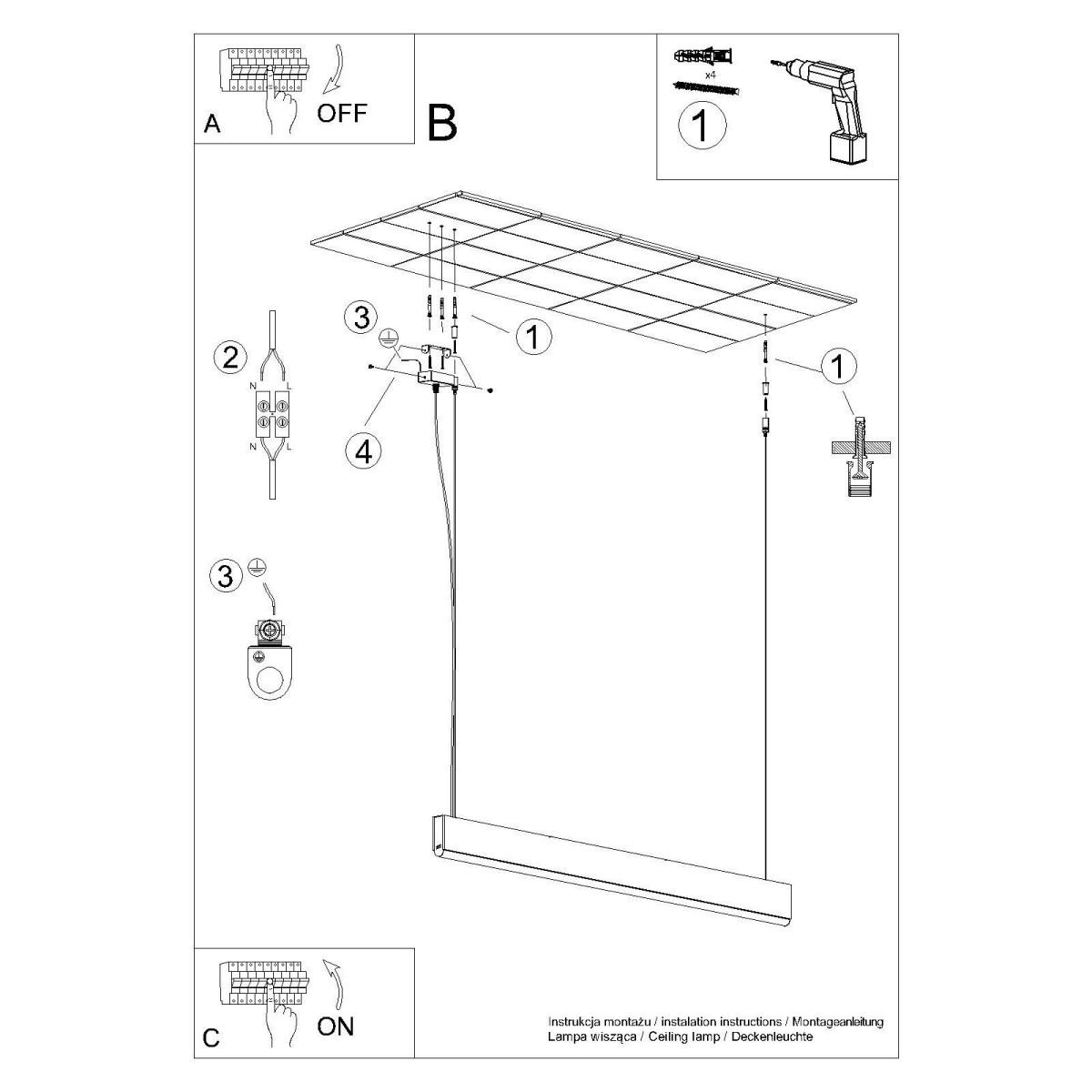 Lampa wisząca LYKKE 120 LED 3000K 150x3.5x120cm nowoczesna LED do salonu nr. 8