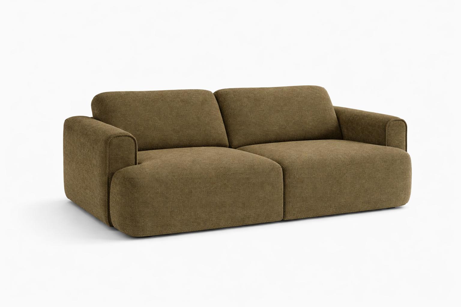 Kanapa z funkcją spania ITALY 253x110x71 cm FLOW trzyosobowa sofa rozkładana oliwkowa nr. 2