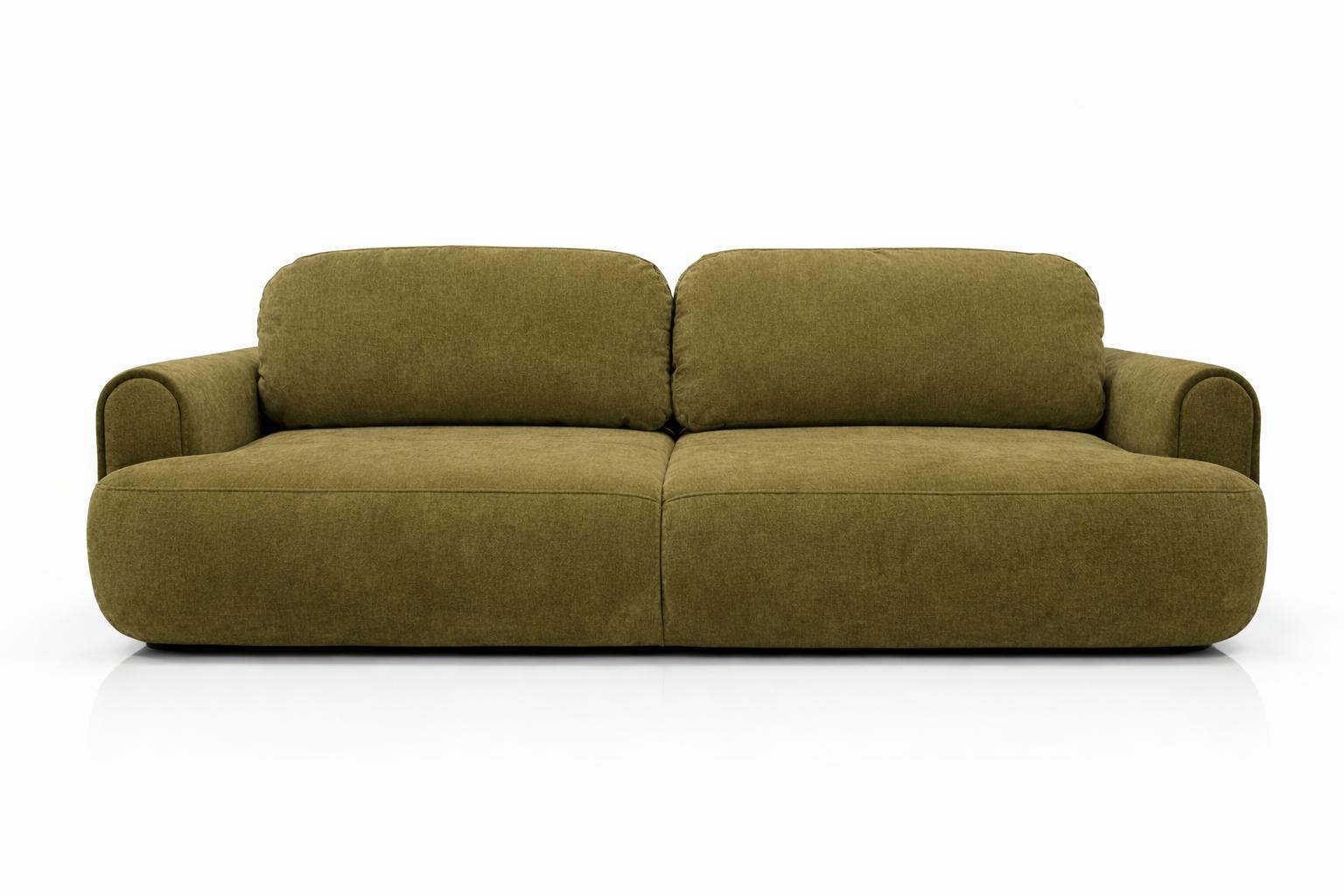 Kanapa z funkcją spania ITALY 250x100x82 cm trzyosobowa sofa rozkładana tkanina FLOW 14 oliwkowa nr. 4