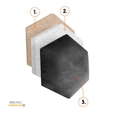 Panele tapicerowane 26x30 cm na ścianę hexagon khaki - Miniaturka zdjęcia nr 6
