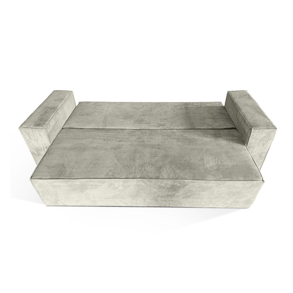 Kanapa Verona 248x96x93 cm z funkcją spania i pojemnikiem sztruks beżowy do salonu nr. 3