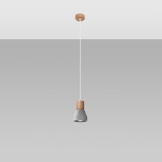 Lampa wisząca QUBIC szara 120x10x10cm nowoczesna E27 do salonu - Miniaturka zdjęcia nr 2