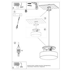 Lampa wisząca ARENA 35 czarna 111x35x35cm nowoczesna E27 do salonu - Miniaturka zdjęcia nr 5