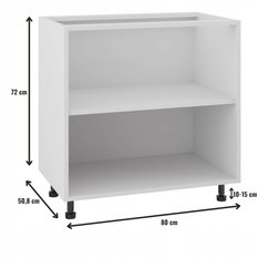 Korpus szafka kuchenna dolna 80x82x50,8 cm z akcesoriami biały do kuchni - Miniaturka zdjęcia nr 2