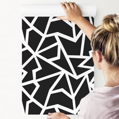 Tapeta Nowoczesna Czarno-Biały Wzór Geometryczny  - Miniaturka zdjęcia nr 4