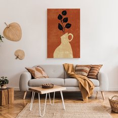 Obraz Do Sypialni Martwa Natura Rośliny Abstrakcja Styl Boho 80x120cm - Miniaturka zdjęcia nr 3