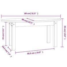 Stolik kawowy 80x40x35 cm z litego drewna sosnowego szary do salonu - Miniaturka zdjęcia nr 9