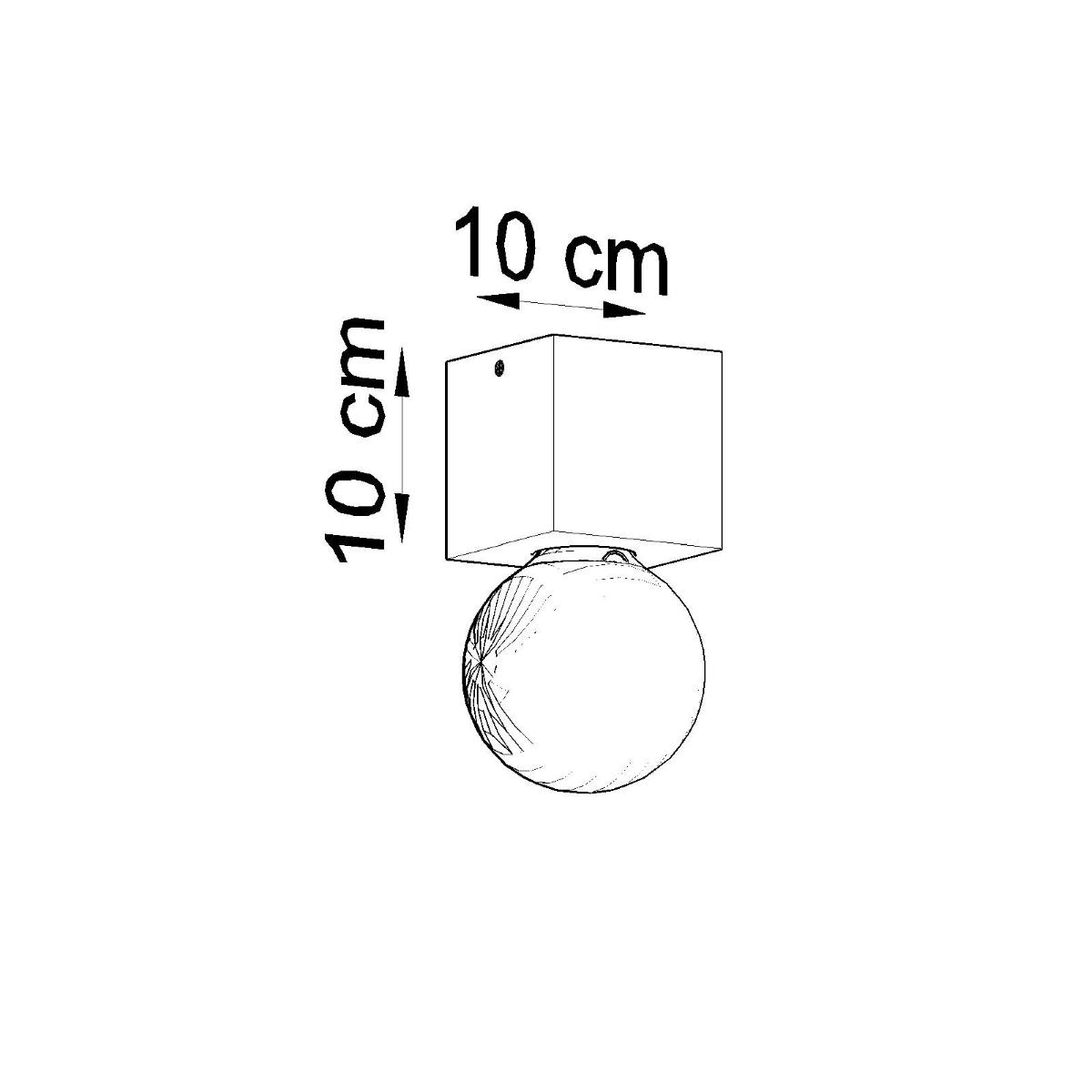 Plafon ARIZ naturalne drewno 10x10x10cm E27 nowoczesna lampa do salonu nr. 4