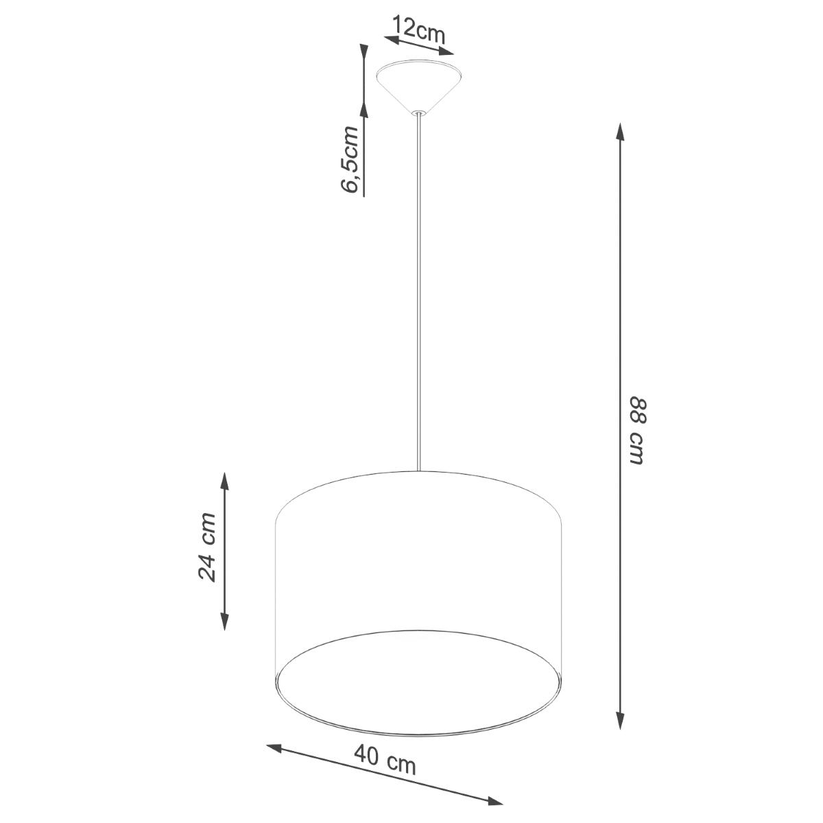 Lampa wisząca NOVA 40 czarna 88x40x40cm nowoczesna E27 do salonu nr. 8