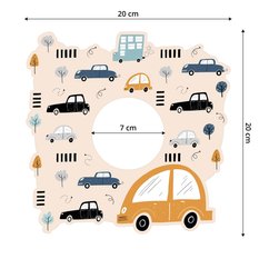 Naklejka Pod Włącznik Dla Dzieci Auta Samochody 20x20 Styl Skandynawski Drzewa - Miniaturka zdjęcia nr 2