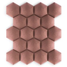 Panele tapicerowane  35x40 cm hexagon magic velvet brudny róż - Miniaturka zdjęcia nr 8