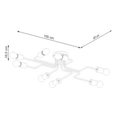 Żyrandol Timbo 16.5x60x100cm do sypialni salonu biały - Miniaturka zdjęcia nr 8