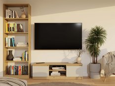 Szafka RTV Malwa 36x120x40 cm do salonu dąb artisan kaszmir beż - Miniaturka zdjęcia nr 8