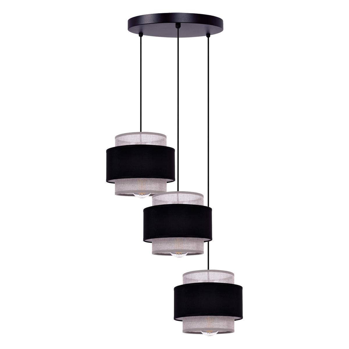 Lampa wisząca K-5172 ETELA 45x100x45 cm do salonu lub pokoju czarny/szary