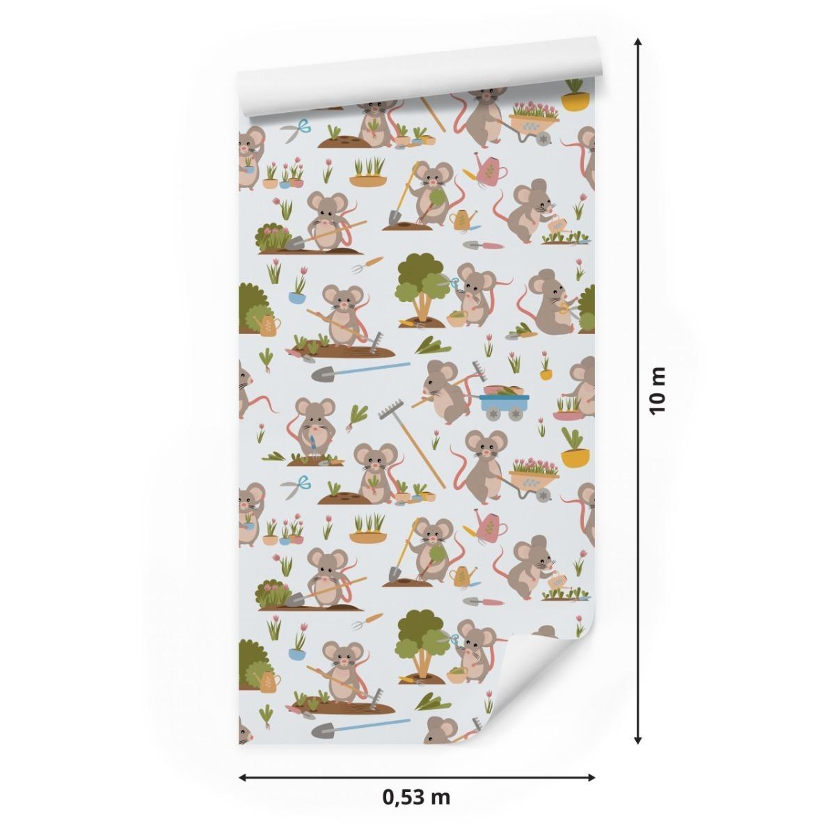 Tapeta MYSZKI w Ogrodzie Zwierzątka Rośliny Natura 53x1000  nr. 2