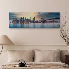 Obraz Panoramiczny Do Biura NOWY YORK Miasto Manhattan 145x45cm - Miniaturka zdjęcia nr 6