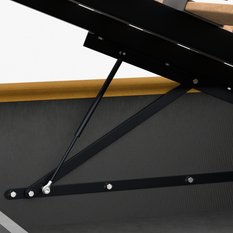 Łóżko Pojedyncze 90x200cm łóżko tapicerowane z pojemnikiem żółte do sypialni wezgłowie 120 cm - Miniaturka zdjęcia nr 10