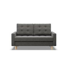 Sofa Elma 152x92x92 cm 2-osobowa skandynawska rozkładana z pojemnikiem sprężyna bonell do salonu jasna szara - Miniaturka zdjęcia nr 10