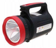 Latarka LED 5W szperacz reflektor czarny czerwony - Miniaturka zdjęcia nr 1