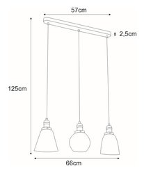 Lampa wisząca K-8036A-3 SAMANTA 66x125x57 cm do salonu lub pokoju czarny - Miniaturka zdjęcia nr 6