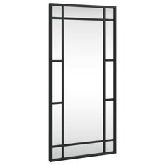 Lustro 30x60 cm do sypialni łazienki ścienne prostokątne żelazo czarne  - Miniaturka zdjęcia nr 1