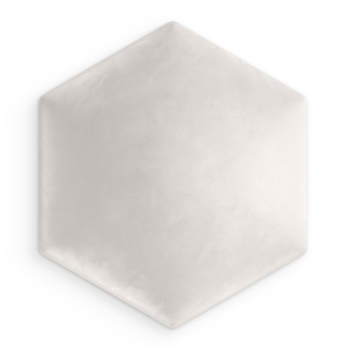 Panele tapicerowane 26x30 na ścianę hexagon kremowy nr. 2