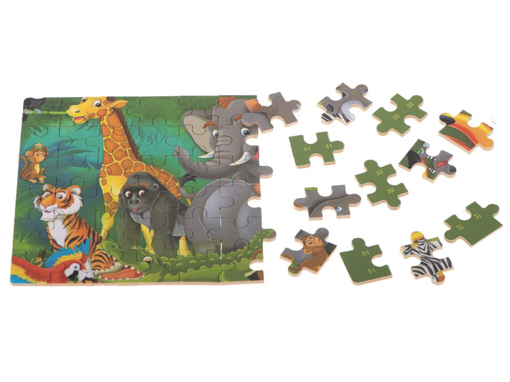 Puzzle dla dzieci bajkowe w puszce dżungla 60 elementów nr. 5