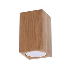 Plafon KEKE 10 dąb 10x6x6cm nowoczesna lampa GU10 do salonu  - Miniaturka zdjęcia nr 1