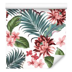Tapeta kwiaty tropikalne w stylu vintage  - Miniaturka zdjęcia nr 3