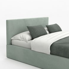 Łóżko tapicerowane do sypialni 180x200x88 cm podwójne z pojemnikiem basic miętowe  - Miniaturka zdjęcia nr 12