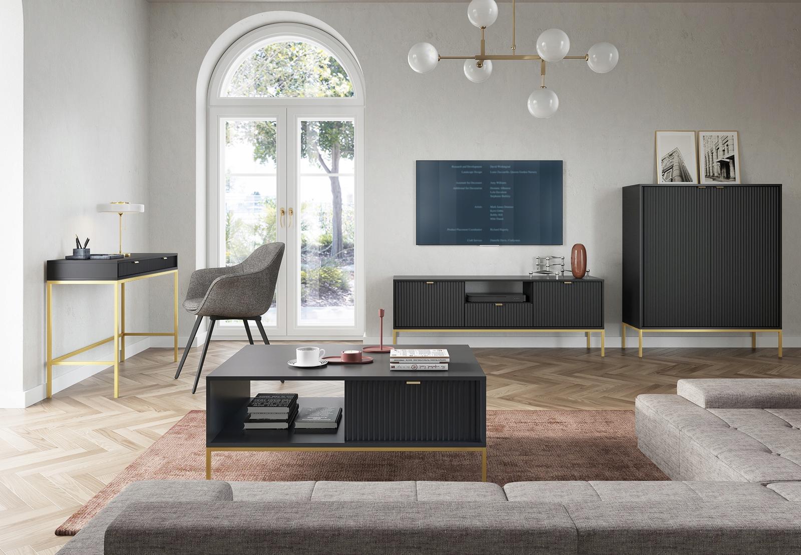 Toaletka T104 system NOVA Czarny, stelaż złoty i czarny nr. 7