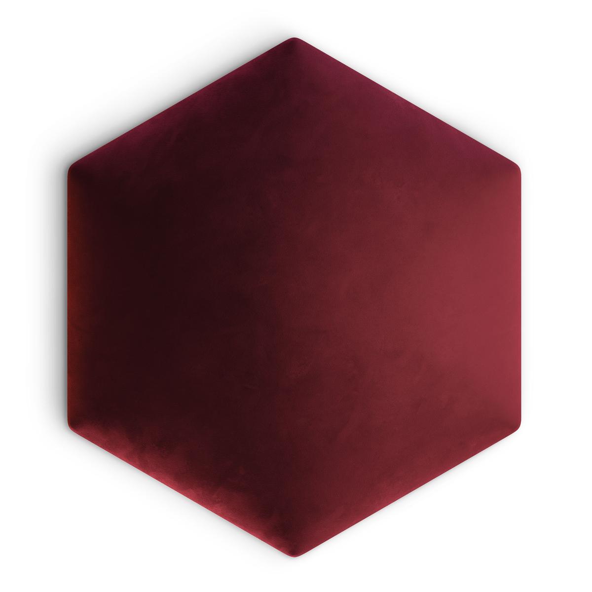 Panele tapicerowane 35x40 hexagon magic velvet bordowy nr. 2