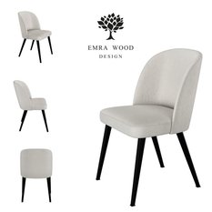 Krzesło OPALINE KR-2 53x49x83 cm welurowe do jadalni biały