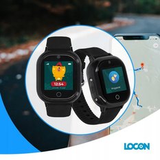 Zegarek Locon Watch Lite smartwatch opaska dla dzieci GPS czarny - Miniaturka zdjęcia nr 3