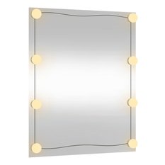 Lustro 50x60 cm do sypialni łazienki z LED ścienne szklane prostokątne - Miniaturka zdjęcia nr 1