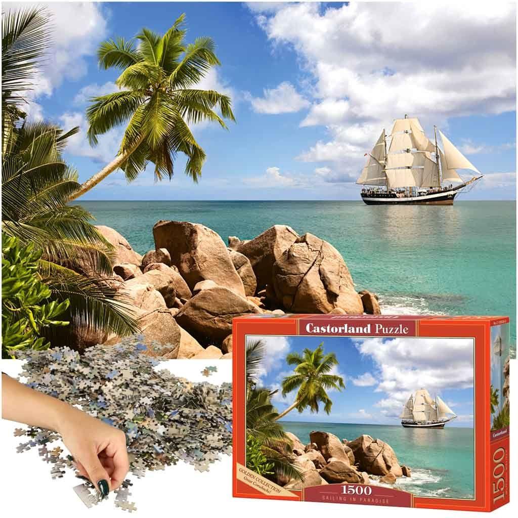 CASTORLAND Puzzle układanka 1500 elementów Sailing in Paradise - Żeglowanie w raju 68x47cm nr. 1