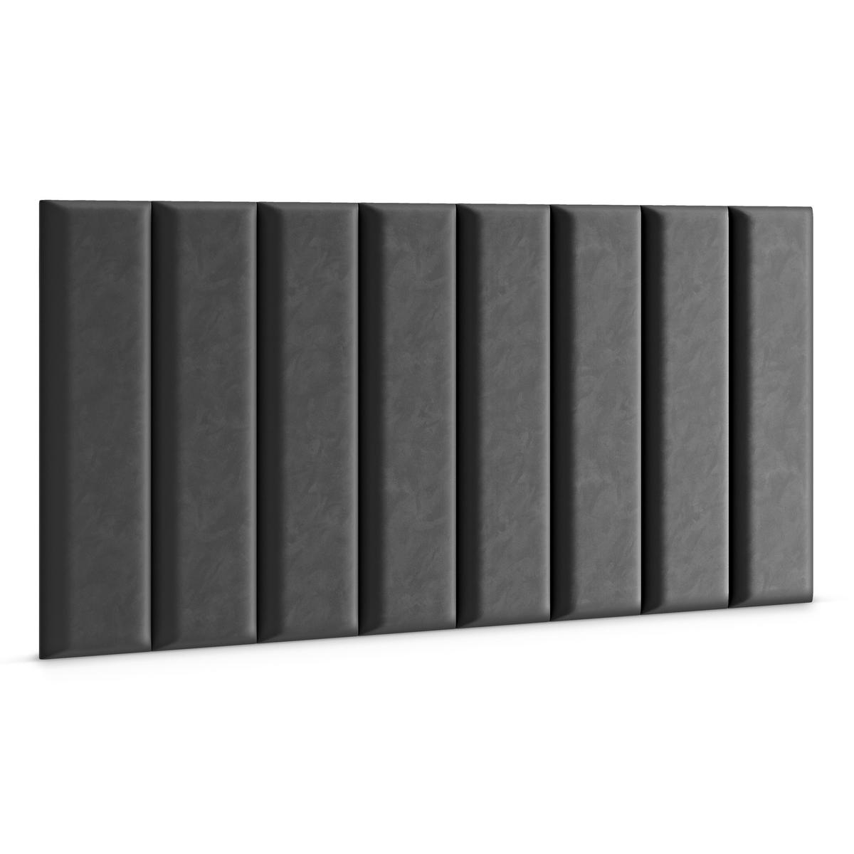 Panele tapicerowane  80x20 cm na ścianę prostokąt grafitowy nr. 3