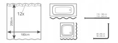 RIDDER Kreise Zasłona do prysznica, wanny PEVA - Miniaturka zdjęcia nr 3