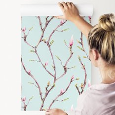 Tapeta Do Sypialni Malowane Akwarelą DRZEWA Natura 53x1000  - Miniaturka zdjęcia nr 8