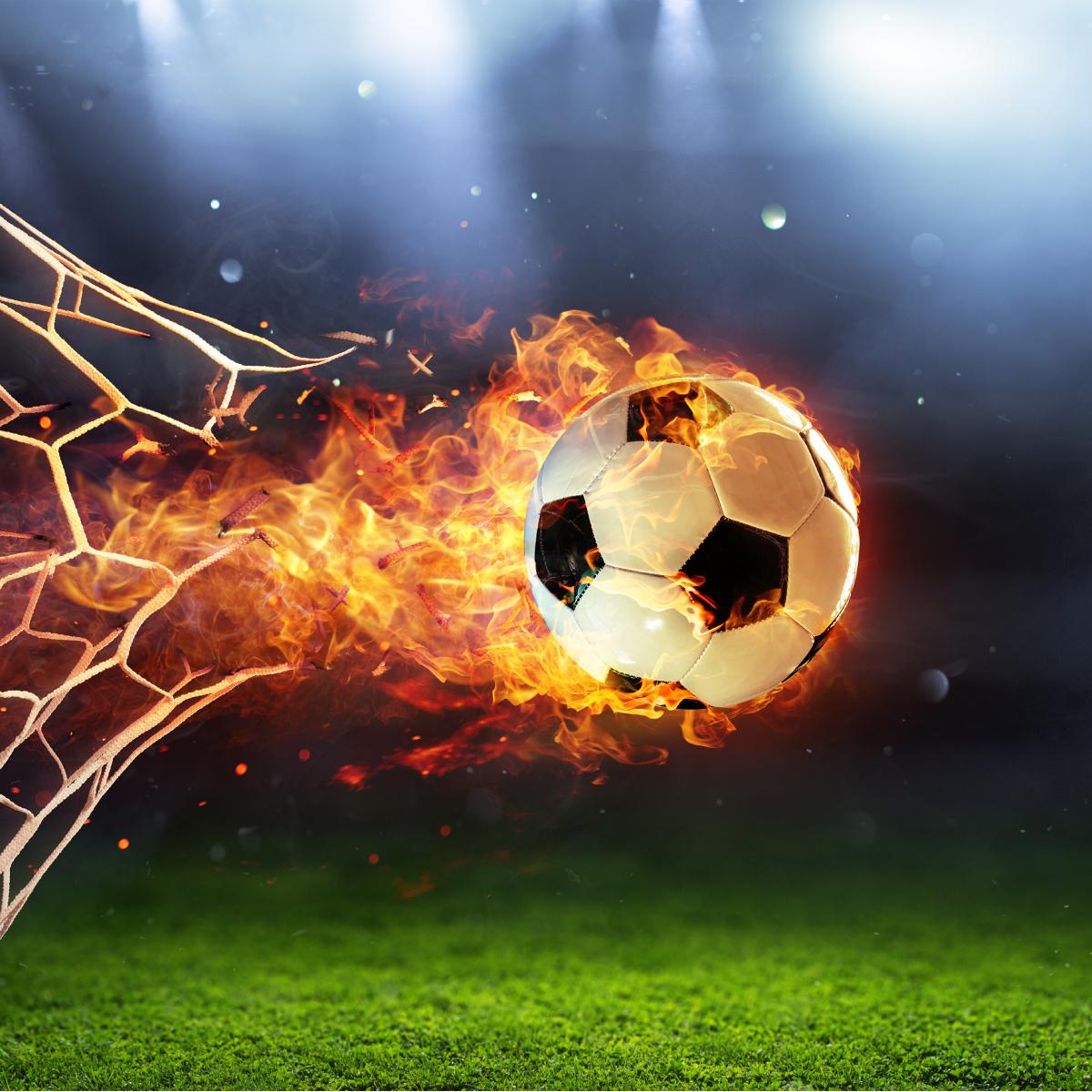 Fototapeta Ścienna PIŁKA NOŻNA Ogień Sport Dekoracja do Pokoju Chłopca nr. 6